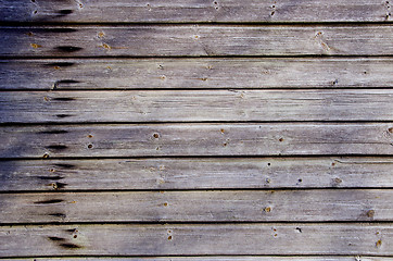 Image showing Wooden plank wall background. Rural architecture.