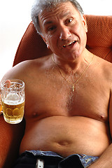 Image showing beer drinker