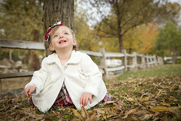 Image showing Adorable Baby Girl Playing in Park