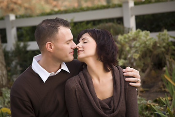 Image showing Attractive Couple Portrait in Park