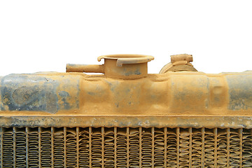 Image showing Top of old tractor radiator