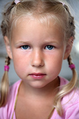 Image showing serious little girl