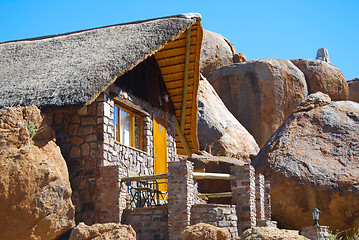 Image showing House in the desert. Human estate