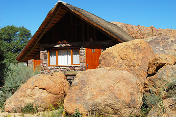 Image showing House in the desert. Human estate