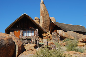 Image showing House in the desert. Human estate