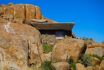 Image showing House in the desert. Human estate