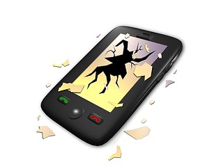 Image showing broken smartphone illustration