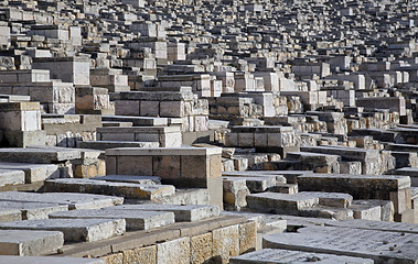 Image showing The Jewish cemetery on the Mount of Olives, in Jerusalem