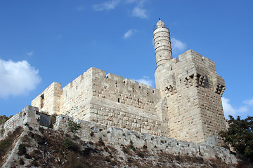 Image showing The Tower of David is an ancient citadel located near the Jaffa Gate entrance to the Old City of Jerusalem.