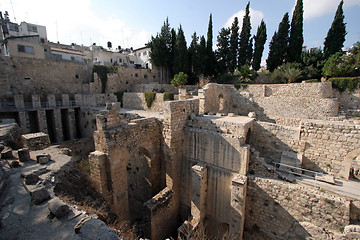 Image showing Ancient ruins of pools in the Muslim Quarter of Jerusalem