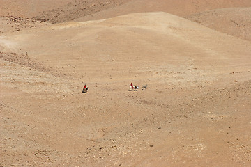Image showing Bedouins in Judea desert