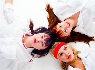 Image showing Three pretty girls