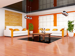 Image showing Modern living room interior 