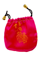 Image showing Silky jewelry gift pouch isolated on background.
