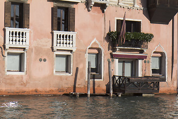 Image showing Detail pof a facade (Venice)