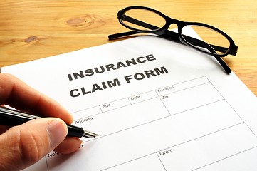 Image showing insurance claim form