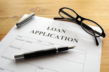 Image showing loan application