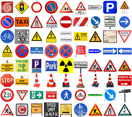 Image showing Set of European signs