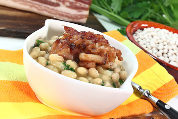 Image showing beans with bacon