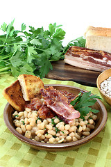 Image showing beans with bacon