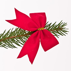 Image showing decorated Christmas tree branch