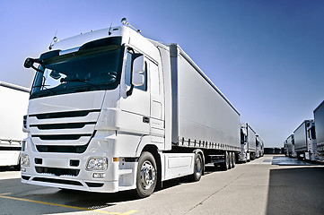 Image showing Modern  Truck on road