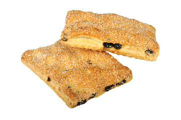 Image showing puff pastry with raisins