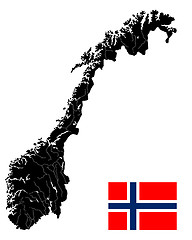 Image showing Very detailed Norway map