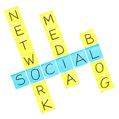 Image showing Social Media Crossword Puzzle
