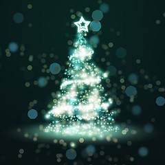 Image showing christmas tree of light