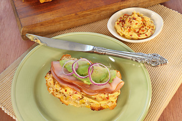 Image showing Corn Bread Sandwich