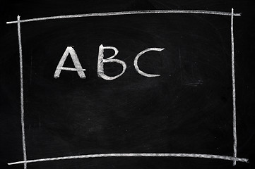 Image showing ABC written on blackboard