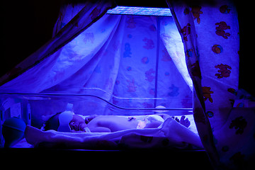 Image showing Baby under Phototherapy