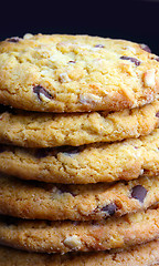 Image showing Close up of delicious chocolate cookies