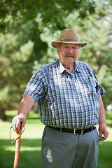 Image showing Senior man standing in park