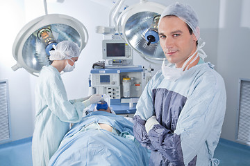Image showing Confident surgeon in operating room