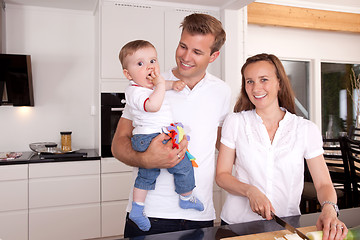 Image showing Happy Couple with Child