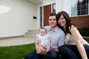 Image showing Happy Young Couple with Daughter