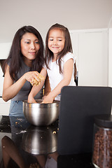 Image showing Baking Cookies Recipe on Digital Tablet