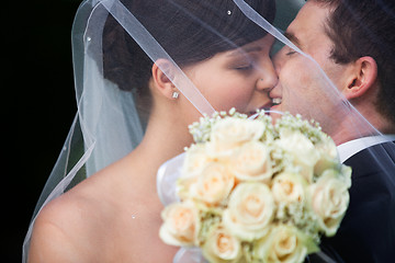 Image showing Happy Married Couple Kissing