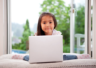 Image showing Child with Laptop