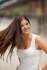 Image showing Woman Waving Her Hair