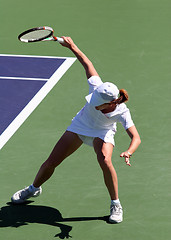 Image showing Woman playing tennis