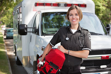 Image showing Paramedic with Oxygen Unit