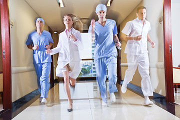 Image showing Medical Team Running