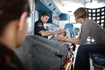 Image showing Senior Woman in Ambulance