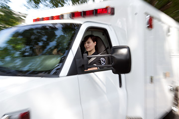 Image showing Ambulance Emergency Motion Blur