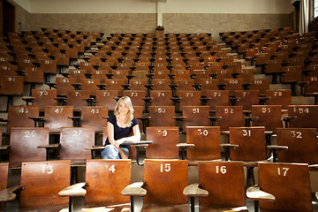 Image showing Happy College Student in Lecture Hall