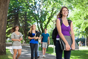 Image showing College Students Outside