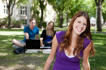 Image showing Happy Smiling Student Portrait